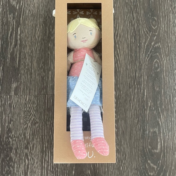 New! Demdaco Strong Beautiful You Blond Girl Fabric Doll - Picture 11 of 13